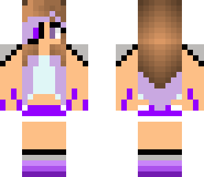 purple cyborg girl