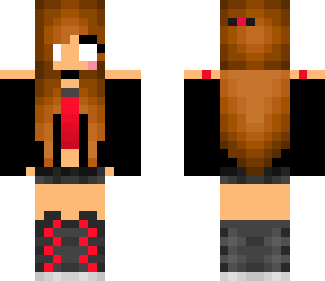 pink n' black herobrine gamer girl