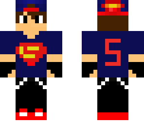 blue teen superman boy