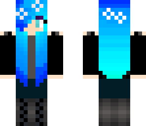blue-haired girl