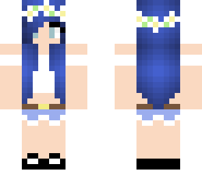 cute girl with blue hair
