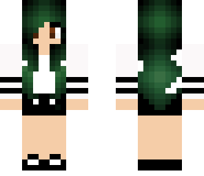 black and white-forest green ombre hair