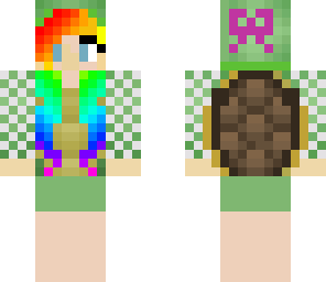 rainbow turtle girl