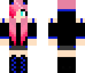blue and pink girl