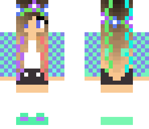 flower girl with check shirt
