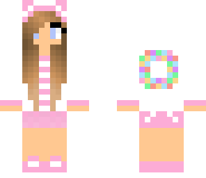 pink donut girl