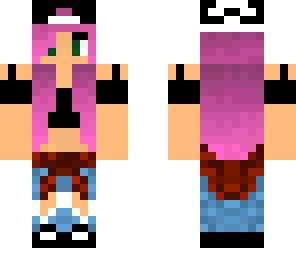 pink haired tomboy