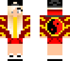 red and gold girl