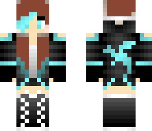 brunette ender dragon blue girl