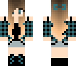 teal plaid girl