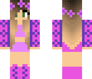 pink purple flower girl
