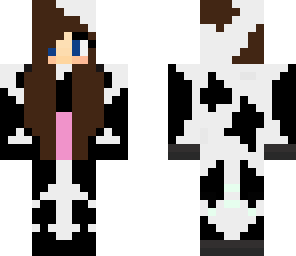 girl in a cow onesie
