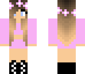 pink flower girl