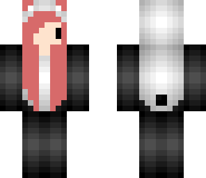 coral chibi panda onesie