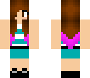 brown and pink hair girl