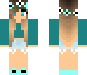 blue flower girl