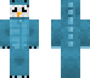 penguin in a dino costume