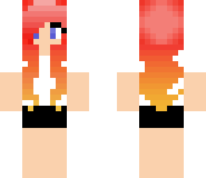 red and orange hair template