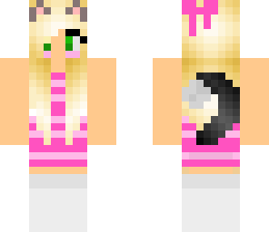 blonde neko with bow