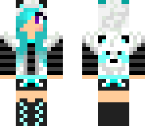 blue panda girl