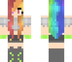 rainbow hair girl
