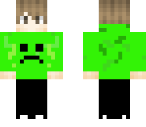 creeper themed boy skin