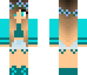 flower blue girl