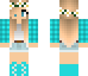 blue flannel girl