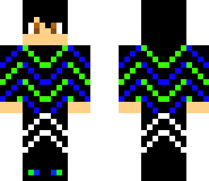 green and blue boy