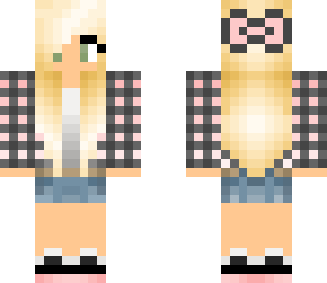 pink checkered girl