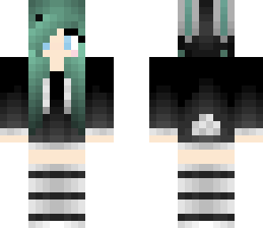 teal bunny girl
