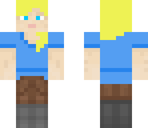blue shirt blonde hair alex