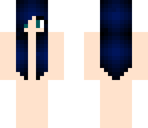 dark blue hair girl base