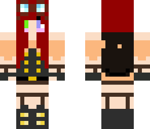 red steampunk girl
