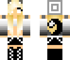 blonde herobrine cat girl