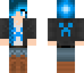 blue braid creeper  girl