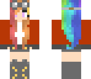 rainbow hair with googles