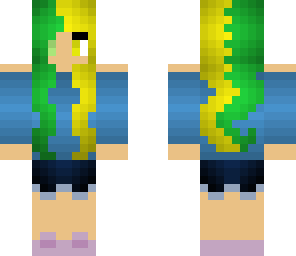 lime and yellow hair