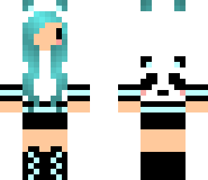 kawaii blue panda girl