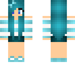 blue haired girl