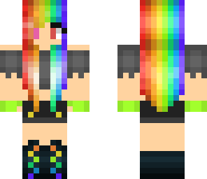 rainbow hair girl