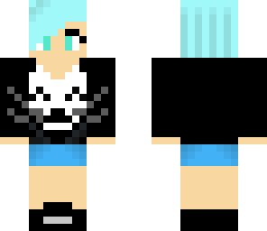 blue haired girl