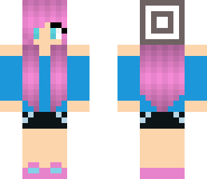 kawaii pink haired girl