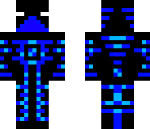 blue bionic metal robot