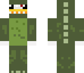 chicken wearing dinosaur costume