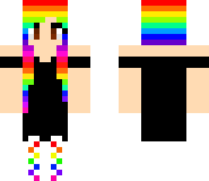 rainbow prom girl