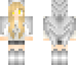 owl girl with yellow eyes
