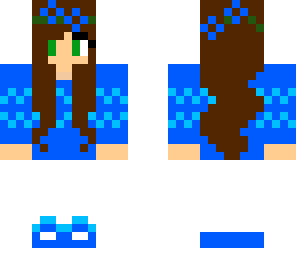 custom blue brunette sweet girl