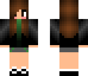 green headphones girl