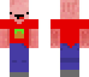 pig in red shirt  in derp form skin skills